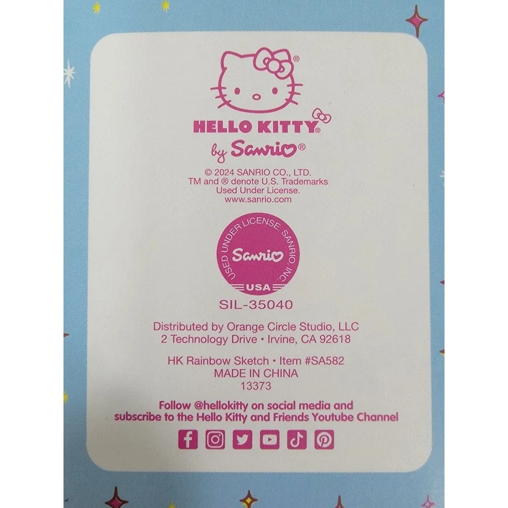 Sanrio Hello Kitty Lot of 5 Pack Gel Pens Rainbow Dreams & Sketch Set NEW‎